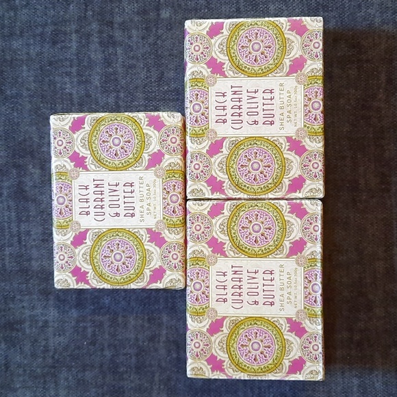 Black Currant Olive Shea Butter Spa Bath Bar Soap Set 10.5oz Cocoa Butter Bath - Picture 1 of 4